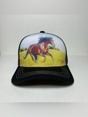 Gorra Caballo Bronco Galopando,Ajustable, Estilo Ranchero